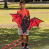 Kids Bat Kite with Red Tail 45.3in