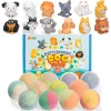 12pcs Bath Bombs with Dogs Figurines