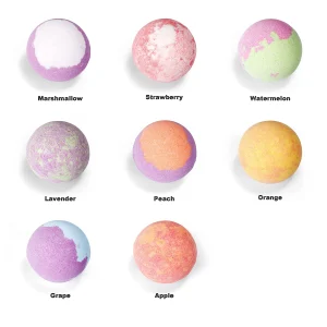 8Pcs Bath Bombs with Squishy Toys