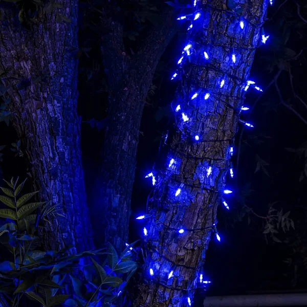 100-Count Blue LED Halloween String Lights 34.6ft