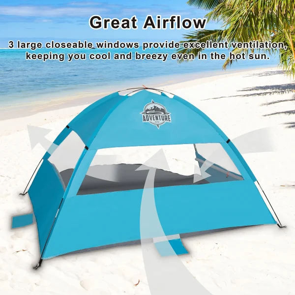 Light Blue Beach Tent with UV Protection