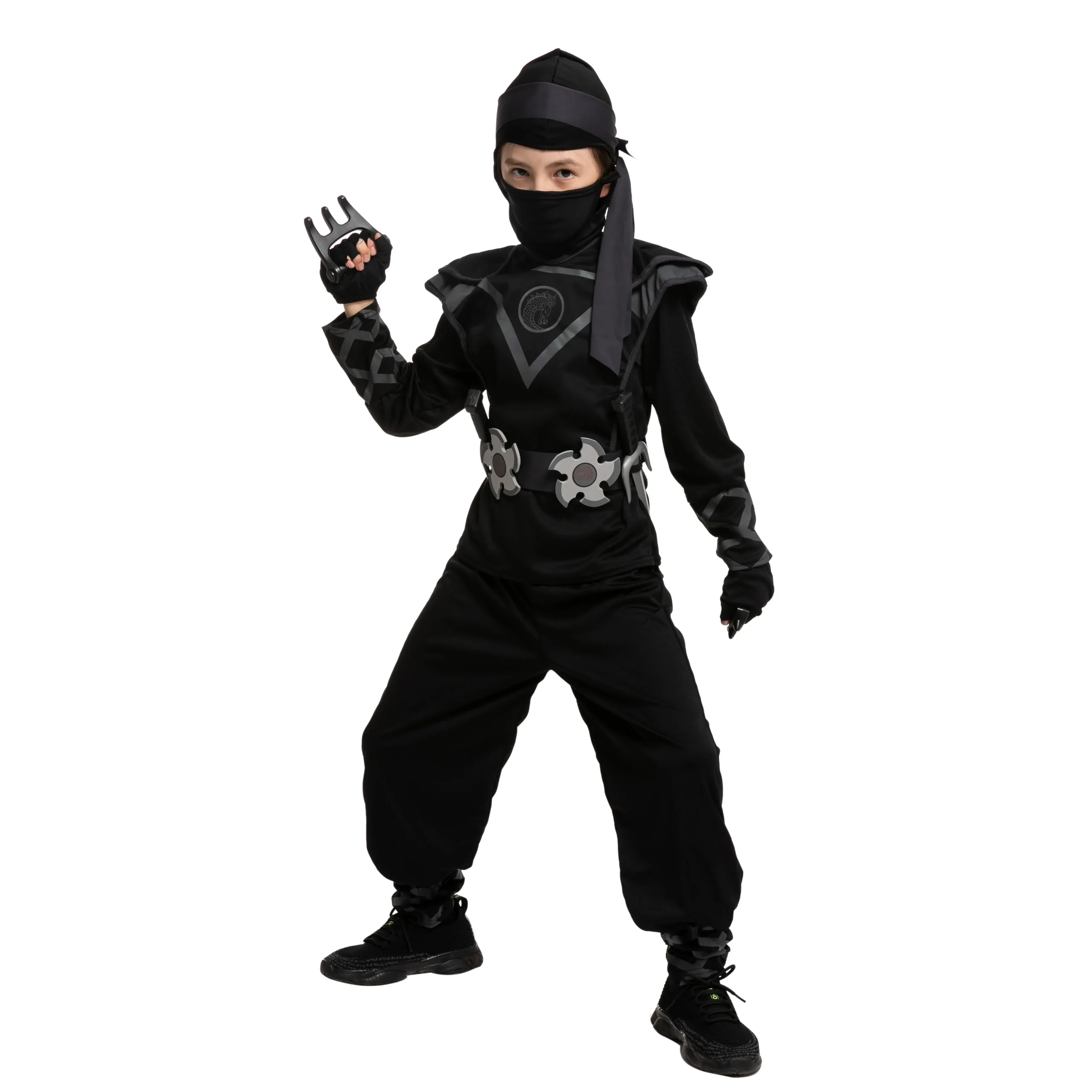 Kids Black Ninja Halloween Costume