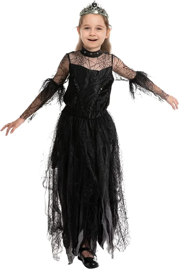 Enchanting Girls Black Princess Halloween Costume