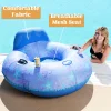 48in Inflatable Blue Flower Fabric Pool Lounge Float
