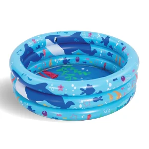 34in Inflatable Blue Ocean Kiddie Pool