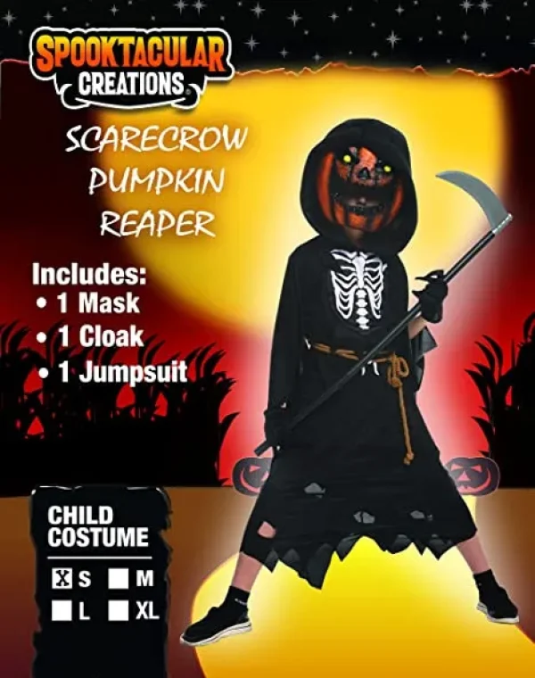 Kids Pumpkin Reaper Halloween Costume