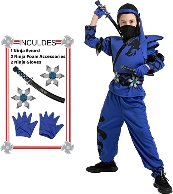 Boys Blue Ninja Halloween Costume