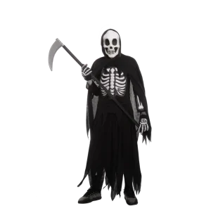 Boys Skeleton Grim Reaper Halloween Costume