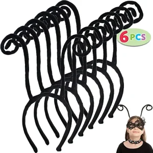 6pcs Halloween Black Antenna Headband