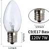 25pcs C9 Christmas Replacement Light Bulb