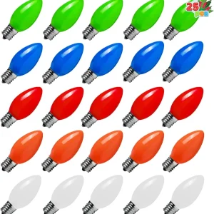 25pcs C9 Multicolor Replacement Bulbs