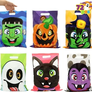 72pcs Halloween Plastic Candy Bags