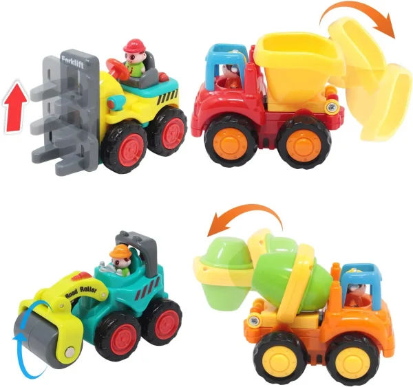 6Pcs Cartoon Construction Vehicles