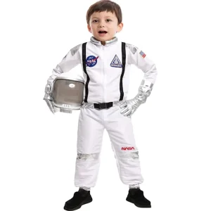 Child Silver Stripes Astronaut Halloween Costume