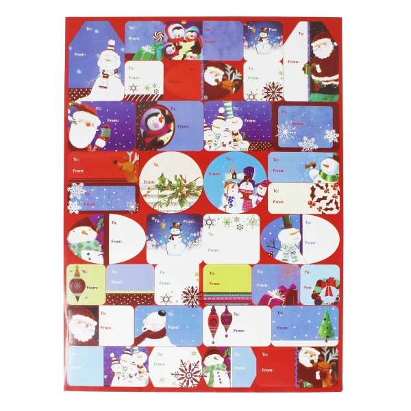 216pcs christmas gift Tag Stickers