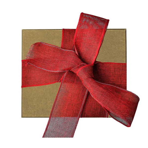 5pcs christmas gift Wrap Burlap Ribbon