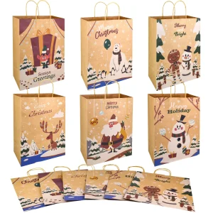 24pcs Kraft Paper christmas gift Bags
