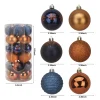 30pcs Blue and Gold Christmas Ornaments 2.36in