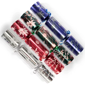 8pcs Party Crackers Christmas with Flower Designs