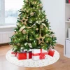 Faux Fur White Christmas Tree Skirt 48in