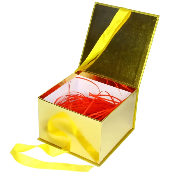 2pcs Christmas Gold Glitter Gift Box