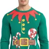 Mens Christmas Santa Elf Ugly Christmas Sweater