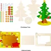 6pcs DIY Christmas Wood Crafts Painting Kit