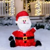 Collapsible LED Light up Santa Decoration 30in