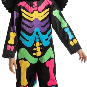 Child Colorful Skeleton Unicorn Costume