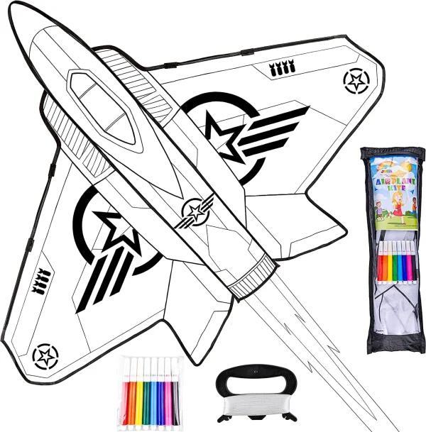 DIY Airplane Kite with 8 Watercolor Pens and Kite String