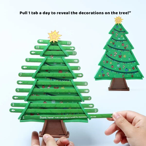 12 Days Christmas Advent Calendar 3D Christmas Tree Kit