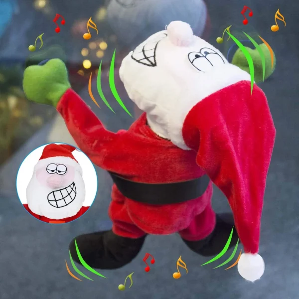 1ft Animated Dancing Santa  Window Clings
