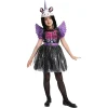 Girls Dark Unicorn Skeleton Dress Halloween Costume
