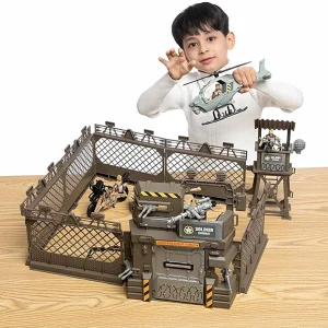 Desert Military Base Toy Set and Army Action Figures
