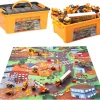 11pcs Die Cast Construction Vehicle Toy Set with Mat