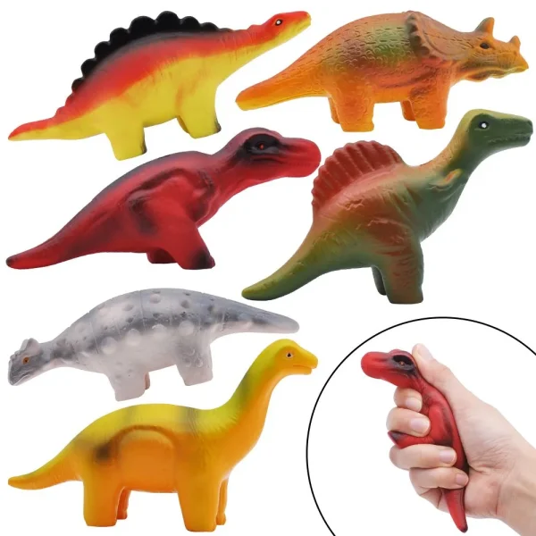 6Pcs Dinosaur Soft and Yielding Toys Sets