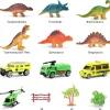 Dinosaur Carrier Toy Truck with 6 Dinosaur Figures