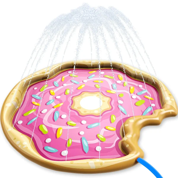 Kids Donut Sprinkler and Splash Play Mat
