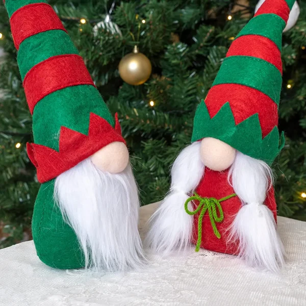 Best 2pcs Couple Elf Gnome Christmas Decorations 12in