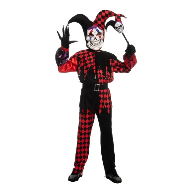 Kids Red Evil Clown Halloween Costume