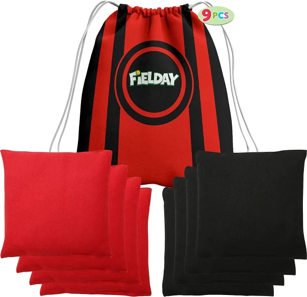 9Pcs FIELDAY - Red and Black Bean Bags