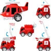 6pcs Die Cast Transport Carrier Truck with Lights and Sounds