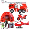 Fire Station Vehicle Toy Set