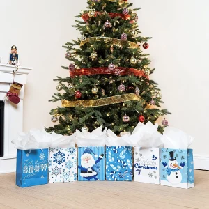 24pcs Blue Themed Christmas Gift Bags