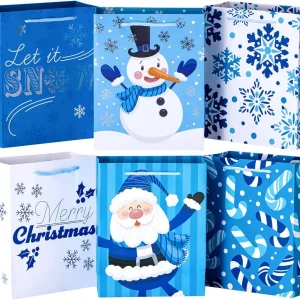 24pcs Blue Themed Christmas Gift Bags