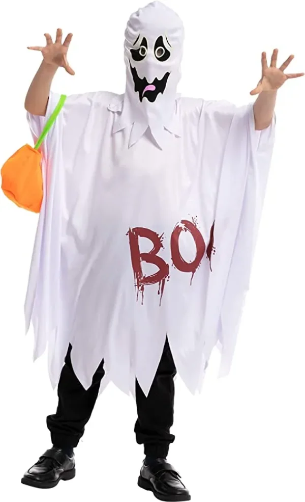 Kids Ghost Cape Halloween Costume