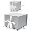 2Pcs Grey Gift Box with Paper Fill