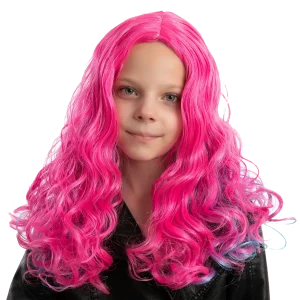 Girl Long Pink Curly Wig for Cosplay- Child