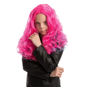 Girl Long Pink Curly Wig for Cosplay- Child