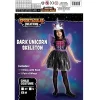 Girls Dark Unicorn Skeleton Dress Halloween Costume